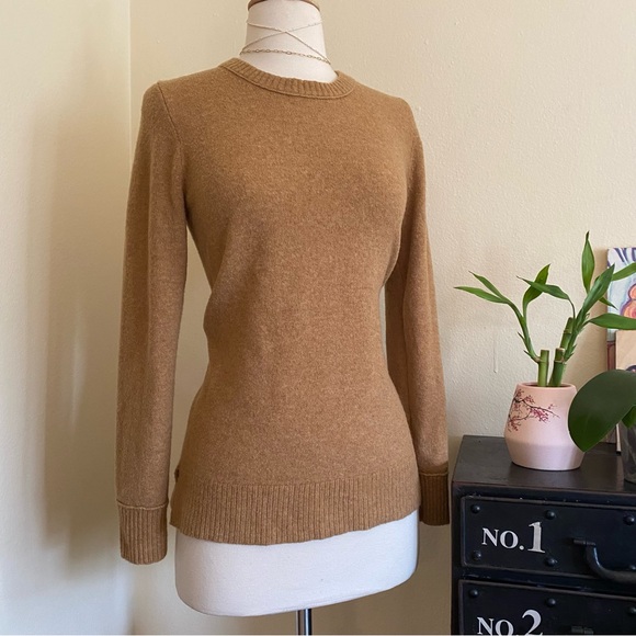 J. Crew Sweaters - J. Crew soft knit crewneck sweater - tan/ camel, cashmere feel